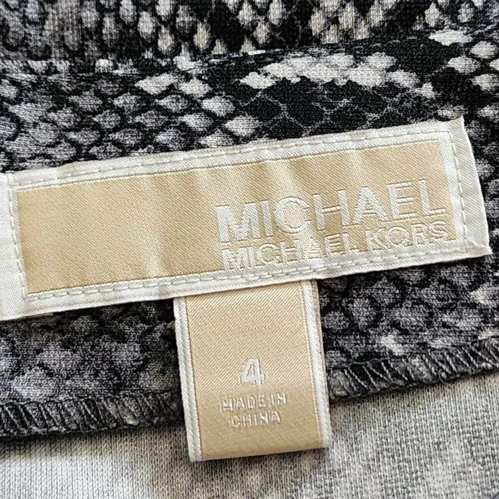 MK Michael Kors Snake Print Midi Skirt